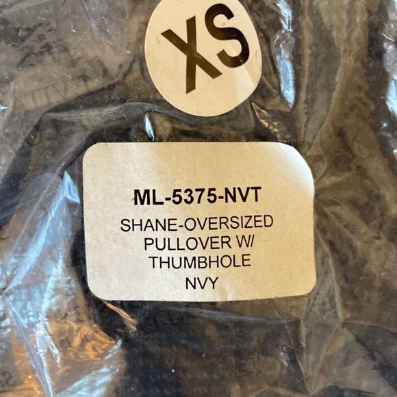 Michael Lauren ML-5375-NVT Shane Oversized Pullover Size XS/S Navy  NWT - Picture 11 of 11